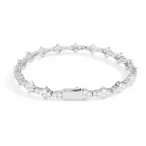 Iced Out CZ Cross Tennis Bracelet No Tarnish