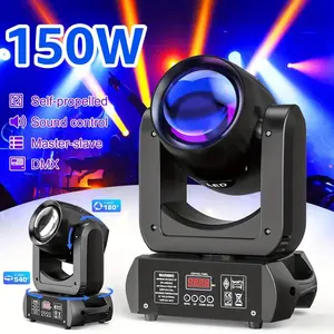 150W Steel Gun Shaking Head Light LED Beam Light DMX Lighting Moving Headlight for KTV Bar Disco Club Party Pattern DJ Light Sound Control Rotating Atmosphere Stage Light Event Lighting