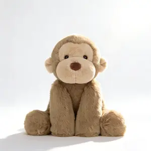 24cm Huggable Smudge Monkey Plush – Soft Cotton Stuffed Toy, Lovely Zoo Style Gift for Kids’ Play and Collecting