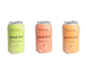 good dirt Prebiotic Sparkling Beverage with 10g Fiber and 6g Sugar for Gut Health and Wellness- Low Sugar, Fizzy Drink