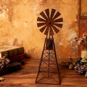 1 Piece, Outdoor Metal Windmill Iron Craft Decoration, Outdoor Decoration, Used for Outdoor Courtyard Decoration, Seasonal Decoration, Garden Decoration, Festival Decoration, Garden Sculptures, Etc