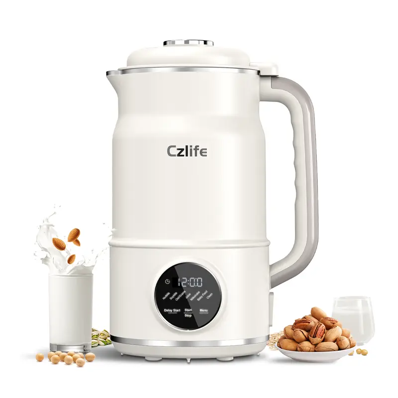 Czlife N7/N5 Nut Milk Maker Machine, 10 in 1 Automatic Soy Milk Maker Machine for Homemade Oat Milk, Nutmilk, Juice, Milkshake, Baby Food, Grains, Almonds Milk Maker with Self Clean / Delay Start / Keep Warm