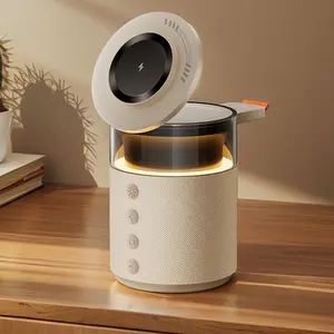 2025 Upgrade 5 in 1 Smart Charging Dock Charging Station for Apple MagSafe Charger with 1800mah Bluetooth-compatible Speaker, Adjustable Wireless Charger for iPhone 16 15 14 13 12 Pro Max, Compatible with Apple Watch AirPods