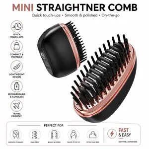 Portable Hair Styling Comb | Compact Heat Styling Tool for Quick Hair Touch-Ups, Daily Styling & Travel Use, Smooth, Durable