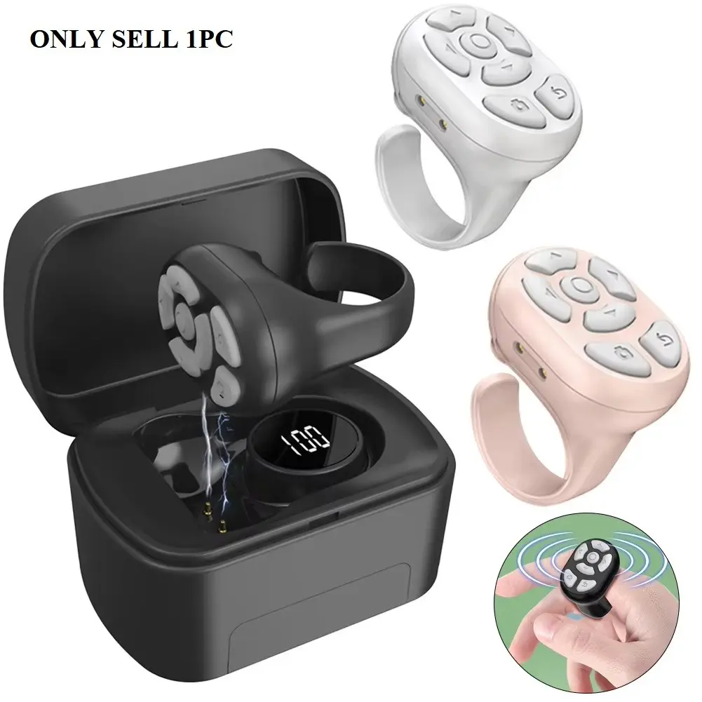 Wireless Ring-shaped Remote Control Wireless BT Page Turner Remote Control Effortless, Comfortable, Reliable Accessories