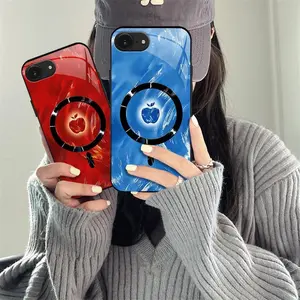 Luxury Artistic Brushstroke Series  MagSafe  Case with Radiant Fruit Centerr for [iPhone 16e] 952