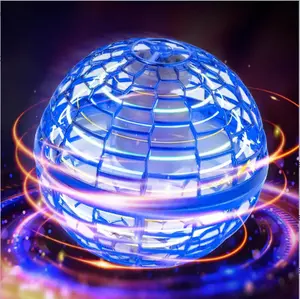 UFO Flying Ball Toy, Magic Hovering Ball, Boomerang, 360° Rotating Cosmic Ball, Flying Gyro, Hand-Controlled Mini Drone with LED Lights, Cool Toy Gift Transparent shell, hypnotic neon lights, and it actually flies! Best toy for 2026.