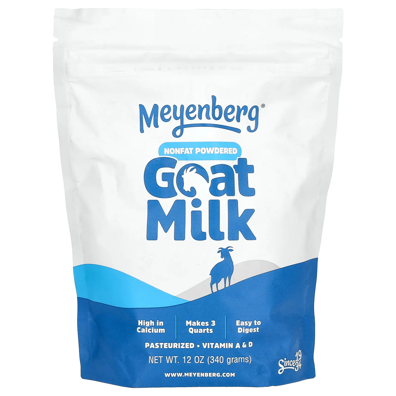 Meyenberg Goat Milk Nonfat Powdered Goat Milk, 12 oz (340 g) Meyenberg Goat Milk Nonfat Powdered Goat Milk, 12 oz (340 g)
