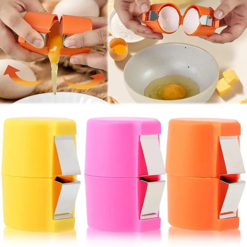 Stainless Steel Egg Opener Set – 3PCS for Effortless Egg Cracking, Cutting & Separating