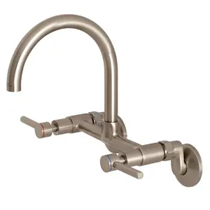 Concord 8-Inch Adjustable Center Modern Wall Mount Kitchen Faucet