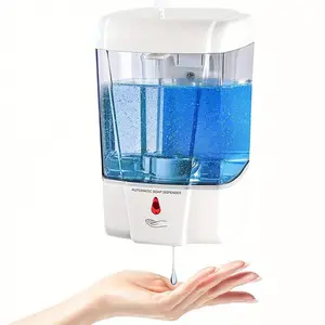 1pc Automatic Hand Sanitizer Dispenser, Touchless Soap Dispenser Wall Mounted, Touch-Free Liquid soap Dispenser Sensor Soap Dispenser for Kitchen Hotel Restaurant Bathroom