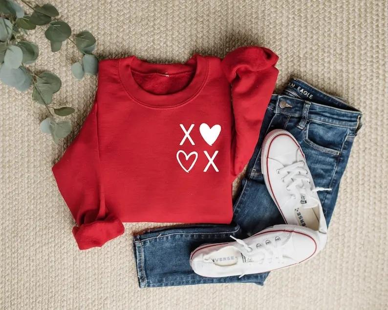 Valentine Shirt, Valentine Sweatshirt, Valentine Day Shirt for Teachers, xoxo Sweater, Valentines Day Gift For Her, Valentine Clothing