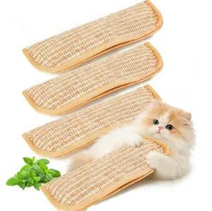3Pcs Catnip Pillows for Cats,Sisal Scratching Pad, Bite Resistant Kitten Teething Toy, Interactive Cat Kicker  and Scratching Toys for Indoor Cats