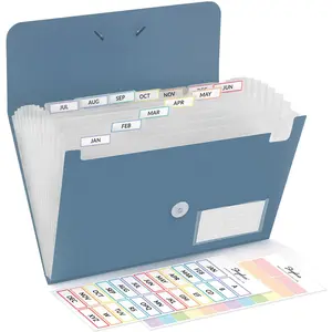 SKYDUE 13-Pocket Expanding Accordion File Organizer with Labels, Document Receipt Holder for Office School Home
