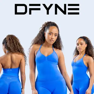 DFYNE Impact Longline Strappy Top – Seamless Sculpting Activewear Tank for Women