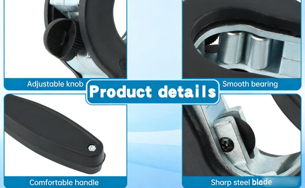 Ratchet tubing cutter, a 5/16-1-1/8 inch stainless steel copper aluminum one handed quick cutting tool for household work, tubing cutter 1/4 "to 7/8", 2-in-1 closed quarter tube compact cutter, used for cutting PVC, PP, and plastic hoses