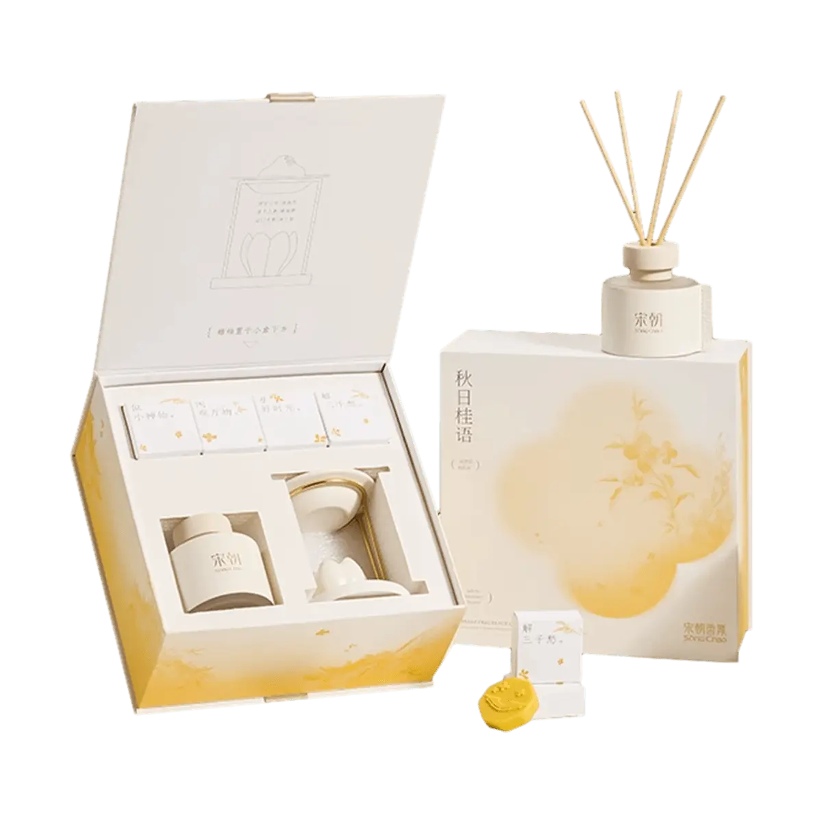 SONG CHAO Melting Wax Aromatherapy Candle Gift Set - Osmanthus Scented Candle for Home Fragrance & Gifting