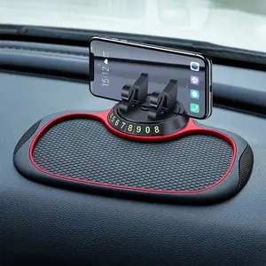 Multifunctional Car Anti-Slip Mat and Phone Holder, 360 Degree Rotating Swan Stand, PVC Dashboard Organizer, Fixed Navigation Support Pad, Car Accessories