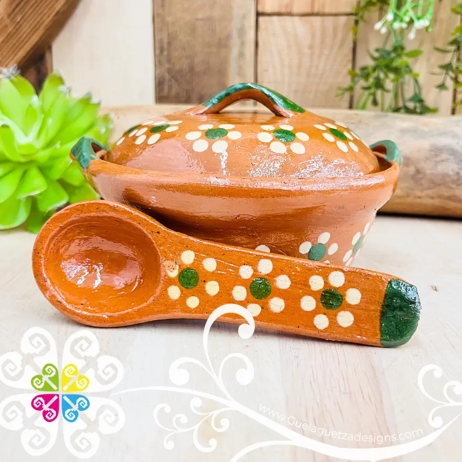 Capula Cazuelita con Cuchara - Capula Sencillo Clay Cazuelita