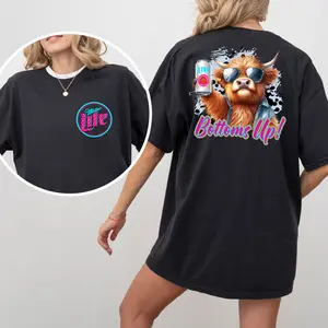 Bottoms Up Miler Light Neon Comfort Colors Unisex T Comfortable Cotton