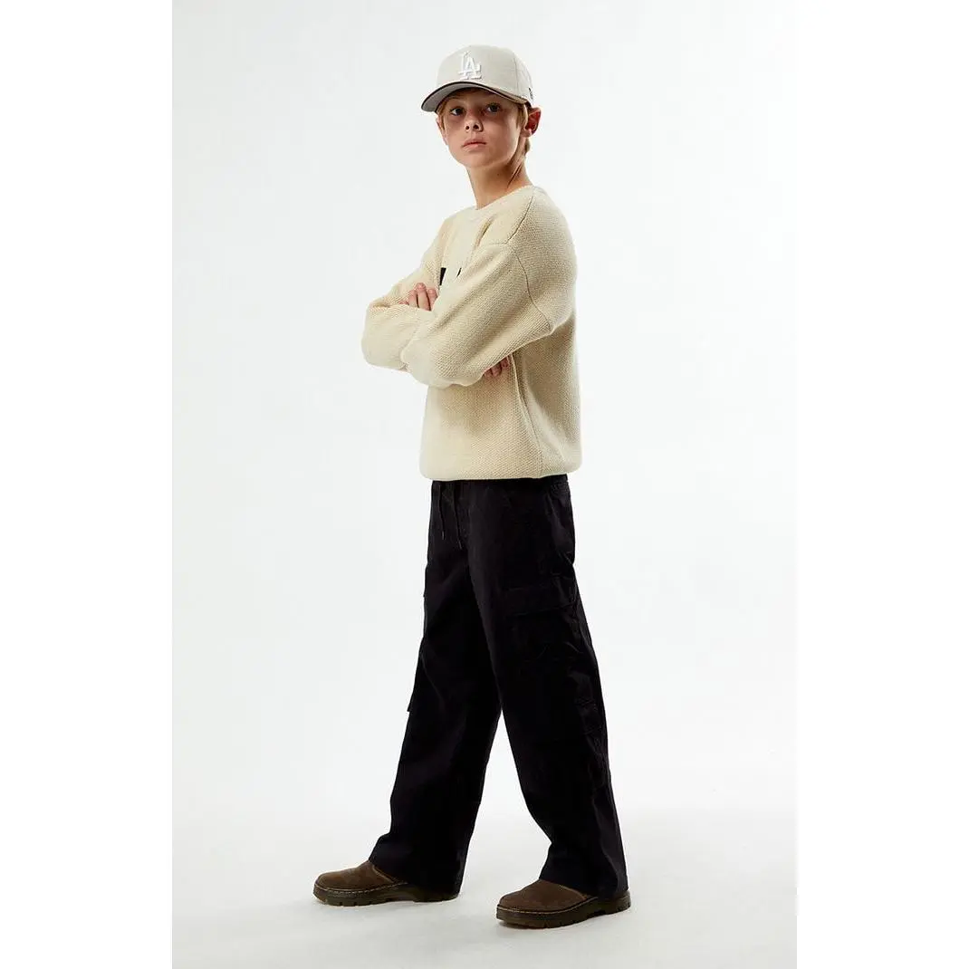 Pacsun Kids Porter Baggy Pants Stretch E-Waist Cargo Black