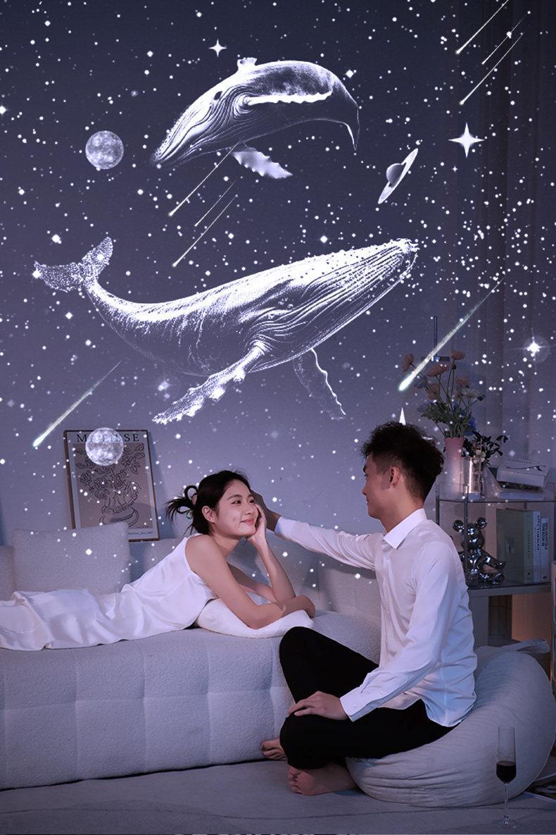 Galaxy Star Projector, ASMR Visual & Auditory Sleep Aid with 13 HD Film Discs, 20 Soothing Sounds, Meteor Shower Effect, Built-in Bluetooth Speaker, Remote Control, Dimmable Night Light for Bedroom Relaxation