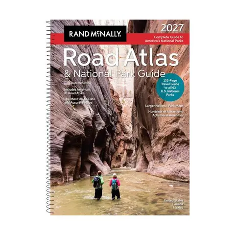 2026-2027 Rand McNally Spiral-Bound Road Atlas & National Park Guidebook, English Travel Planning Book with Up-to-Date Maps, Bigger More Comprehensive Atlas, 378 City Insets, 2-4 Extended Pages, Complete Coverage