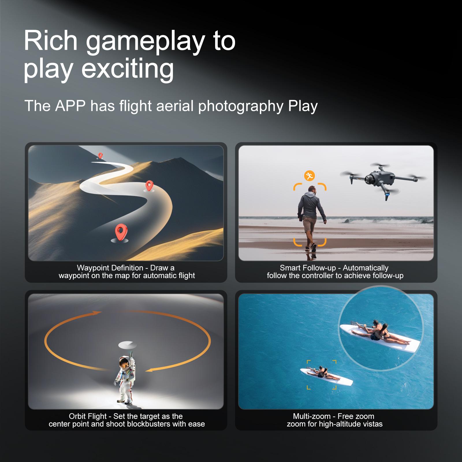 2026 New Design GPS Drone with 180° ESC Camera 5G Large Screen Remote Control Lifting and Obstacle Avoidance Head Brushless Power GPS Return for Amateur Players.