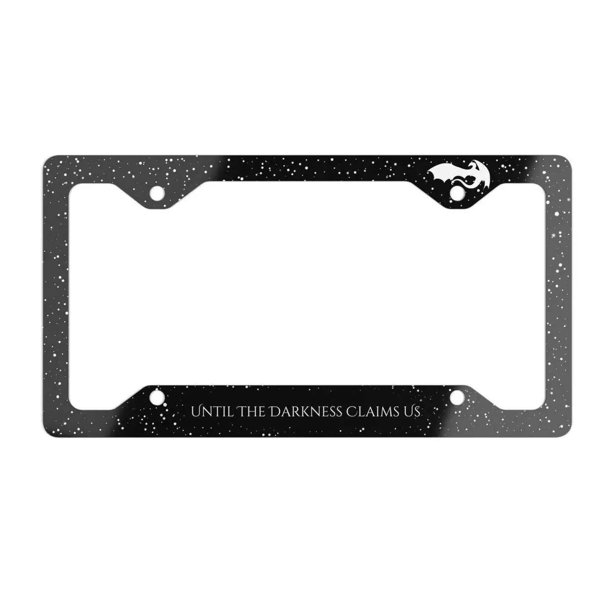 Throne of Glass, ACOTAR, The Thirteen Quote Until The Darkness Claims Us  With Wyvern License Plate Frame - OFFICIALLY LICENSED