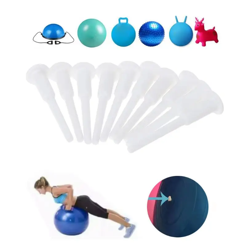 10-Pack Fitness Yoga Ball Valve Plugs and Nozzles for Jump Horse Horn Balls