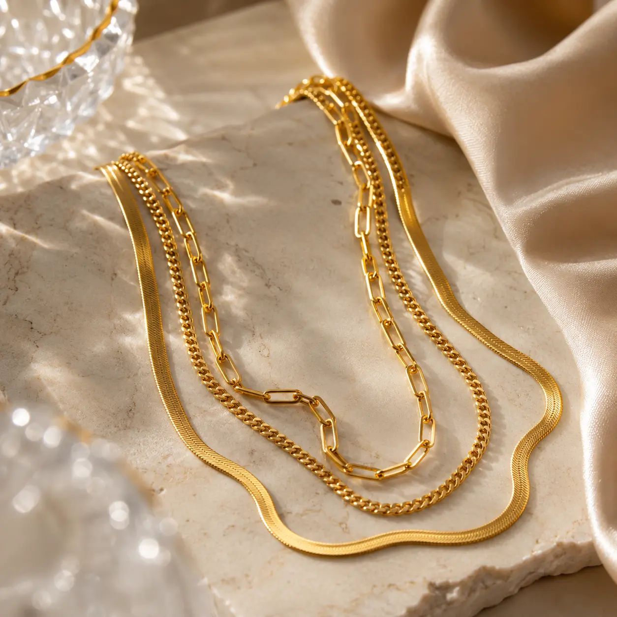 Aurélle Trinity Layer Necklace