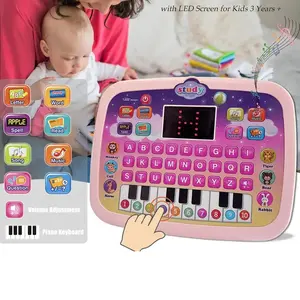 Portable Electronic Learning Toy, Multifunctional Music and Alphabet Numbers, Educational Gift for Boys and Girls, No Battery Required, Daughter