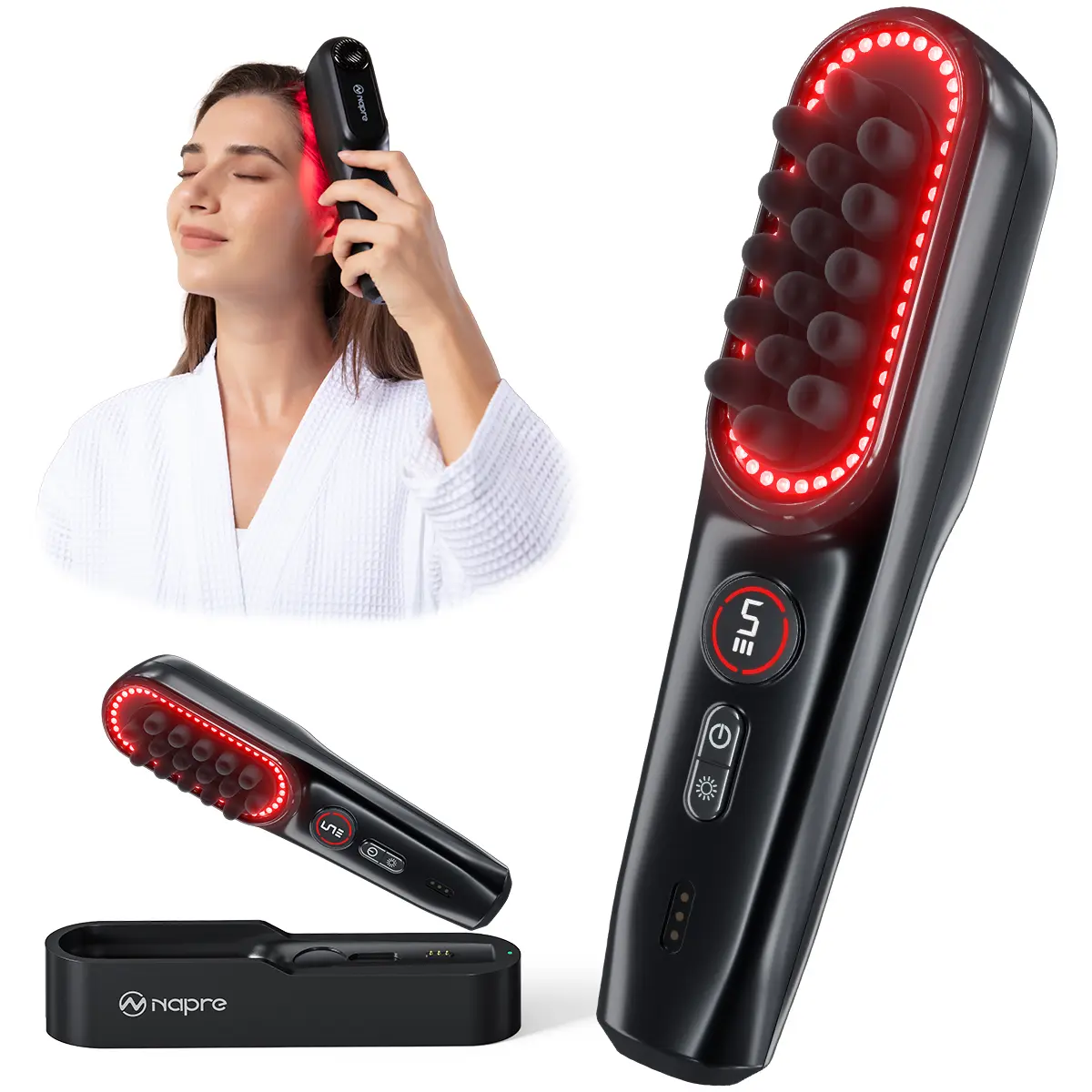 NAPRE Electric Scalp Massager, ASMR & Scalp Stress Relax, Cordless Handheld Head  Massager with Horizontal Vibration-5 Speed 2400 RPM for Head, Shoulder &  Body, Includes Charging Dock, Perfect Gift - TikTok Shop