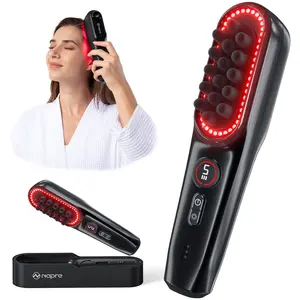 NAPRE Electric Scalp Massager,Head & Hair Massager Scalp Stress Relax,Cordless Handheld Muscle Massager with Horizontal Vibration-5 Speed 2400 RPM for Shoulder & Body,Includes Charging Dock, Gift