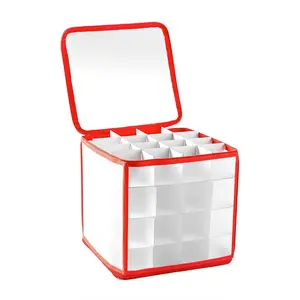 Transparent holiday decoration storage boxes are durable. Christmas ball storage boxes are suitable for storing Christmas and New Year holiday decorations. Foldable storage boxes save space.