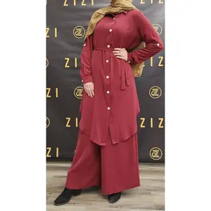 Flowy Button-Down Dress Shirt (Midi)