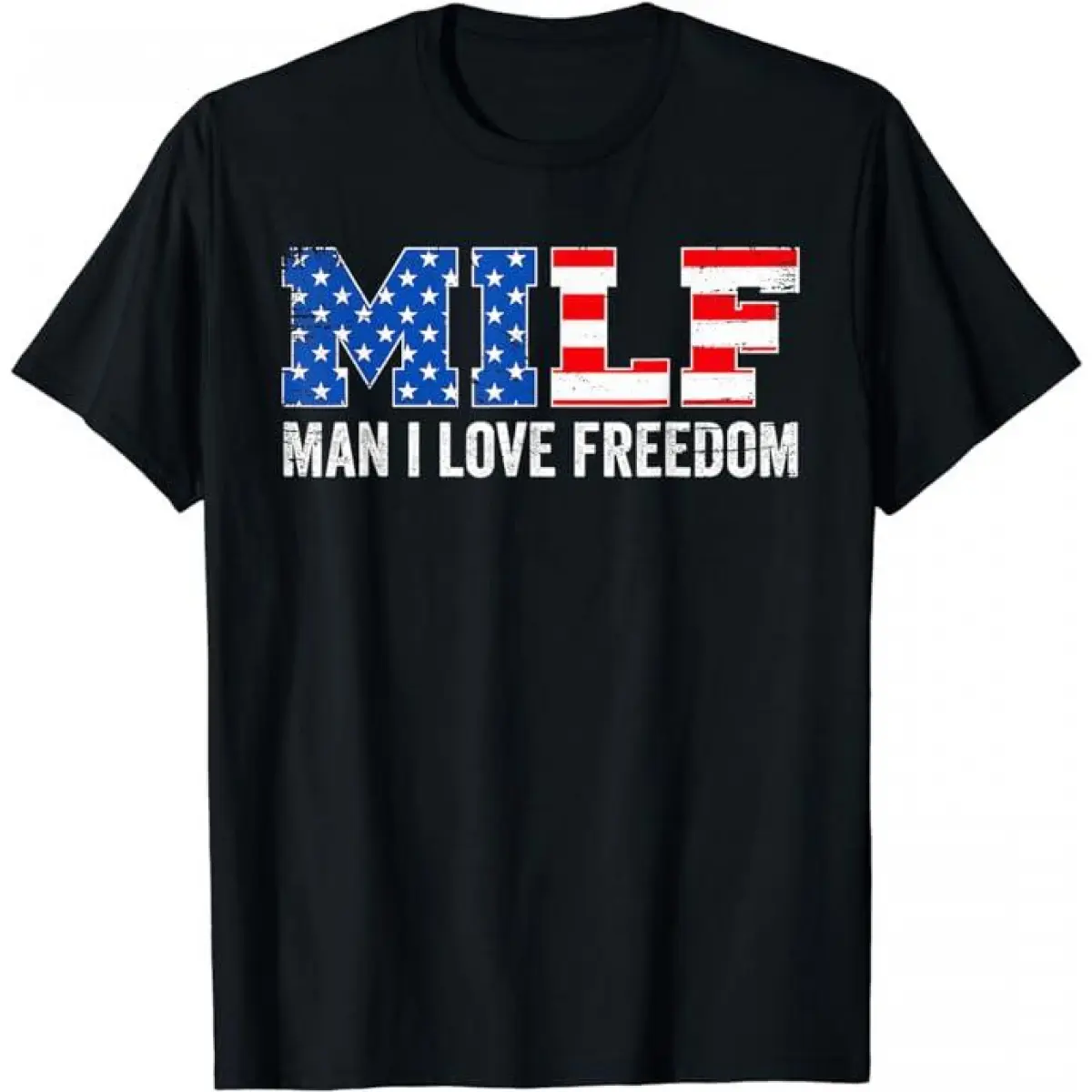 Men's Casual Soft 100% Cotton Funny Patriotic Digital Print T-Shirt, Classic Relaxed Fit Short Sleeve Round Neck Top, Breathable