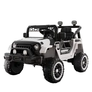 12V Ride on Car with Parent Remote Control, Toddler Electric Car with Spring Suspension, LED Lights & Music Player - Safe Battery Toy for Kids, Christmas & Birthday Gift WIGHT+BLACK non-slip eva wheel slow start four-wheel suspension toddler  power  car