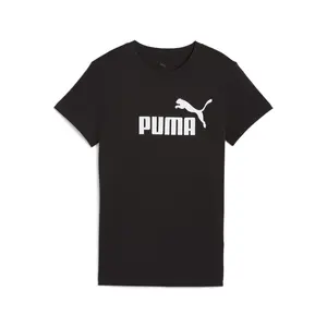 PUMA Womens Essentials No.1 Logo Crew Neck Short Sleeve Casual Tops Casual - Black