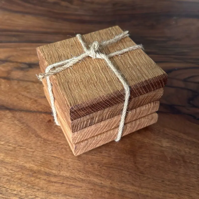 Handmade oak wood coasters(set of 4) 4x4x3/4in