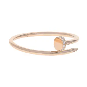 Pre-owned Cartier Juste Un Clou Bangle Bracelet Size 15