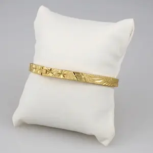 Bangle Women - Pulsos Dama - Plain 14K Real Color