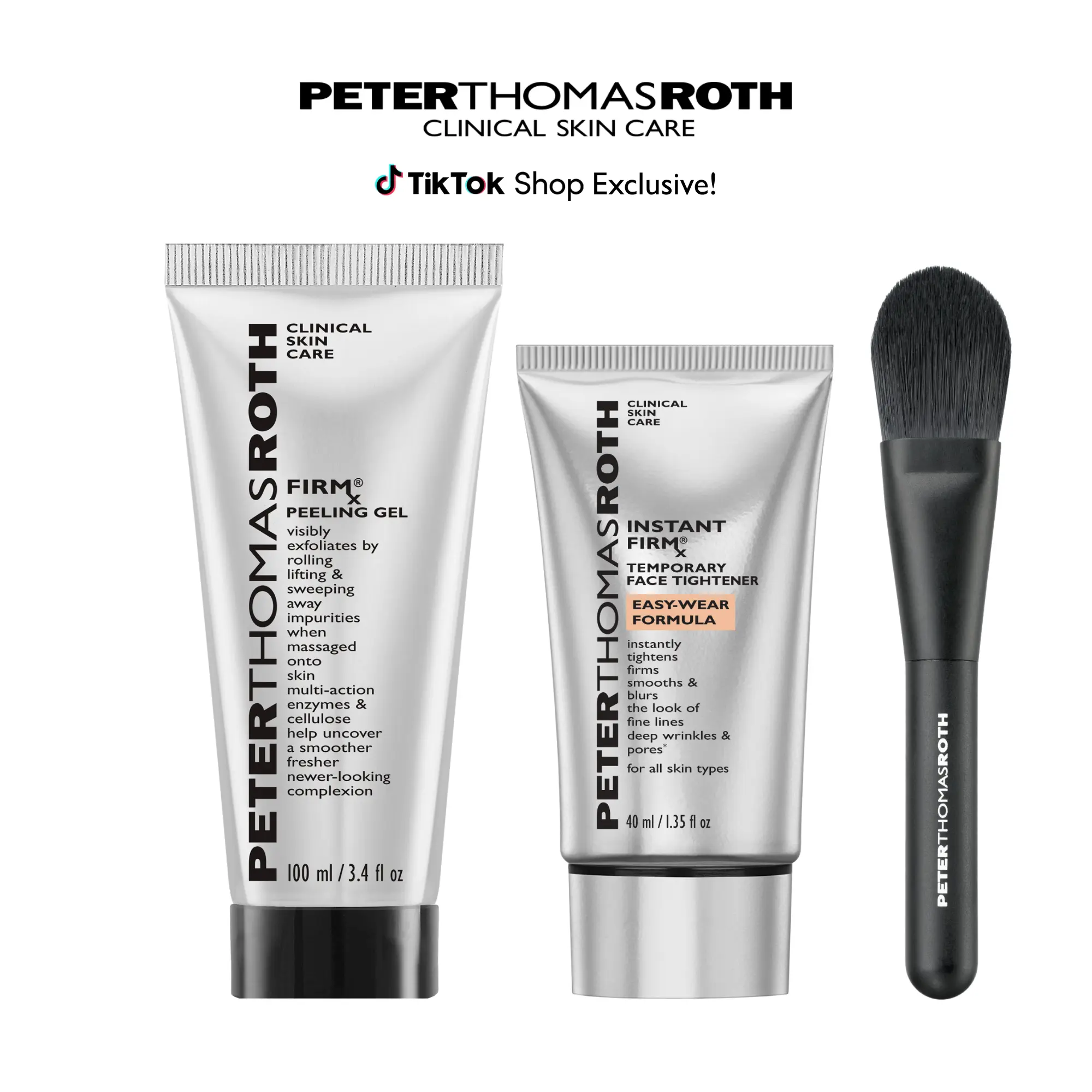 Peter Thomas Roth Instant FirmX Easy Wear Face Tightener & FIRMx Peeling Gel with Pineapple and Pomegranate Enzymes