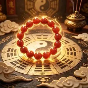 Love Fire · Red Agate Taoist Energy Bracelet