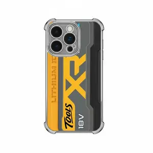 Luxury Yellow Electric Drill Speaker Patterned TPU Case for iPhone 17 16 15 14 13 12 11 X XS Pro Plus Max Shock Absorbing Electroplated Soft Silicone Protector g6
