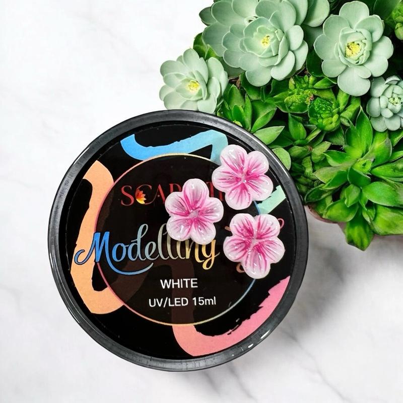 Modelling Gel - Combo 3 Hũ Gel Nặn 3D White Clear Pearl White UV LED 15ml