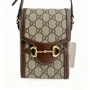 Pre-owned Gucci Brown Canvas Crossbody Bag D0010