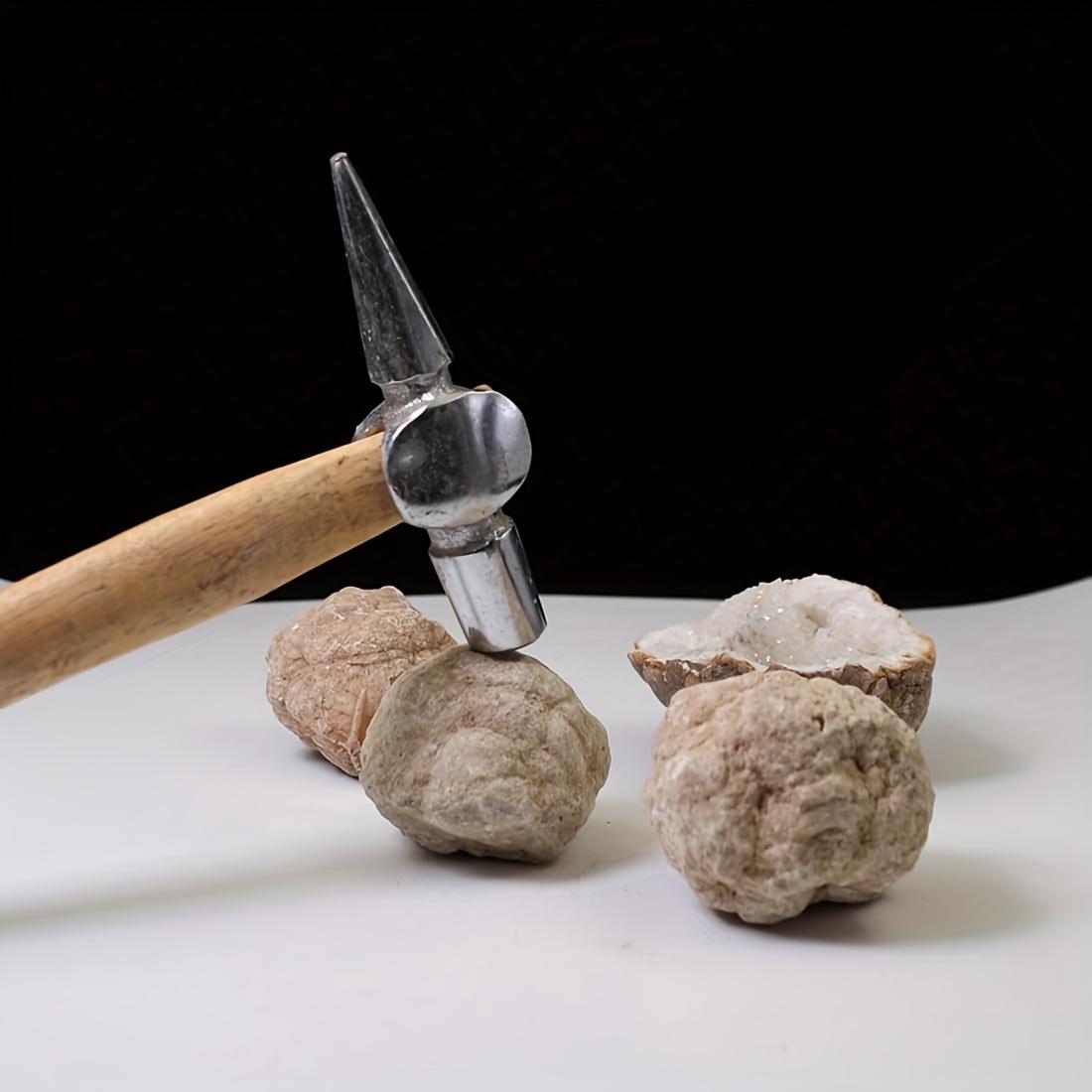 1pc/3/4/5/6pcs (1.2-2")Natural Quartz Geode for Teaching and Collection - Unopened, Authentic Crystal Formation for Science Education and Home Decor, Premium Break Your Own Geodes, Crack Open & Discover Amazing Surprise Crystals Inside! DIY