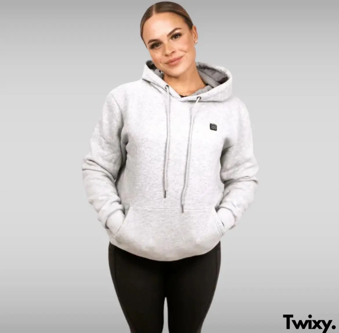 gray heated hoodie Lightweight and easy to carry, 9 heating zones in the jacket Water resistance and maintains constant and warm conditions