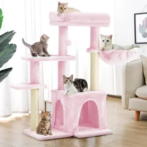 EROMMY 33 inches Multi-Level Cat Tree | Cute Cat Home Furniture with Scratchers & Condo | Kitten Tower with Dangling Ball | Durable & Easy to Assemble for Indoor Cats & Cat Lovers Pet Supplies Kitty